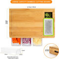 Bamboo cutting board with 4 graters and storage boxes cm