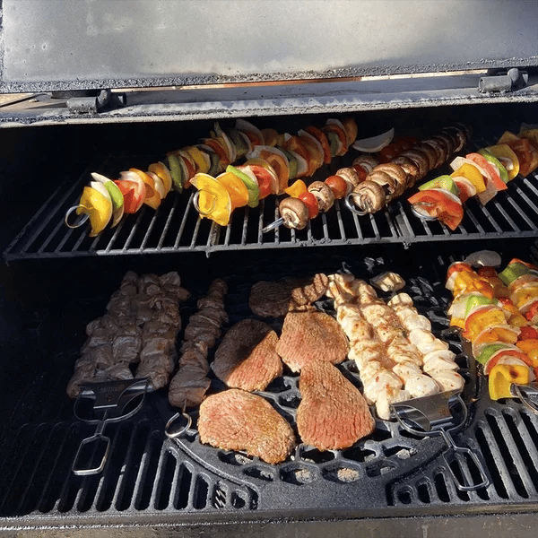 Grill Skewer Set with Scraper (Set of 3)