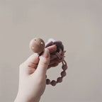Silicone Pacifier Chain with Wooden Clip – Bear Design, BPA-Free