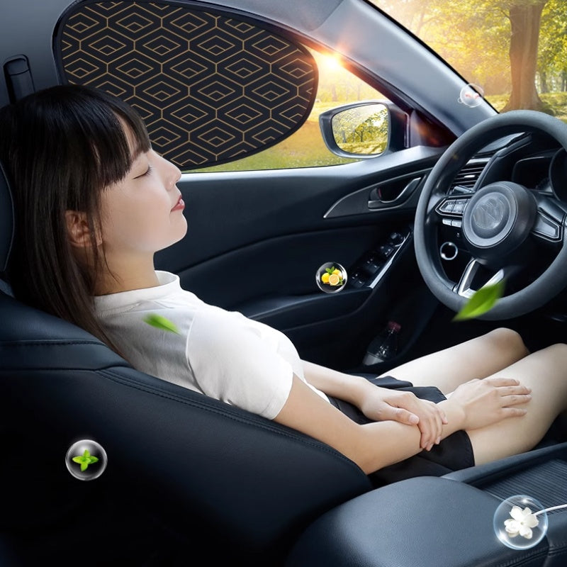 Car sunshade with UV protection – 4-piece set