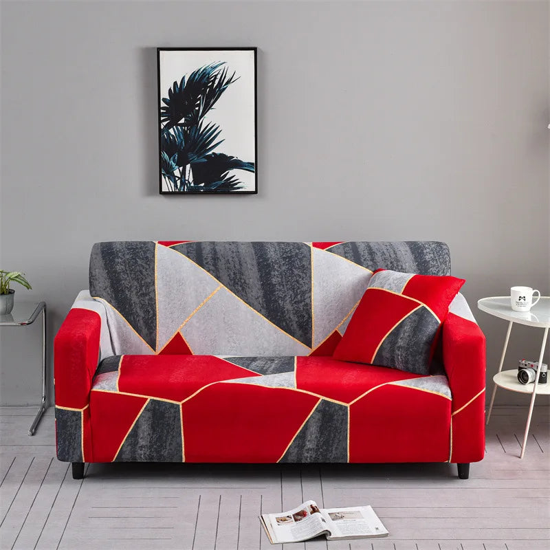 Sofabezug Stretch mit Blumenmuster
