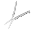 Compact Foldable Stainless Steel Scissors with Multitool Function