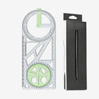 Multifunctional Geometry Ruler with Protractor