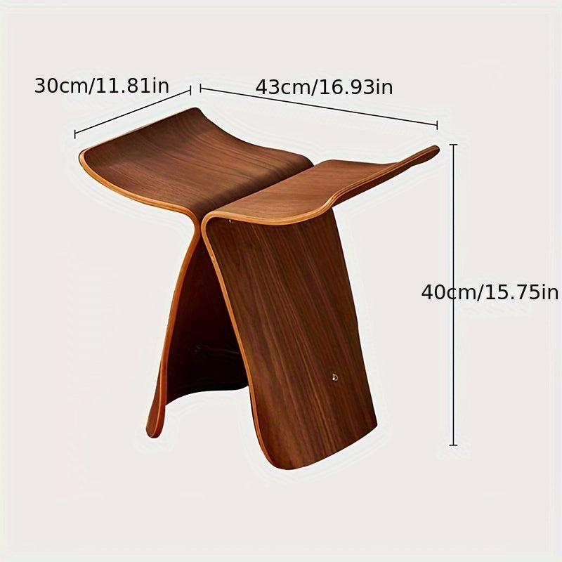 Vlinder-Hocker aus massivem Holz – Zeitloses Design