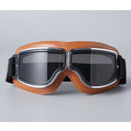 Vintage motorcycle goggles with adjustable elastic band