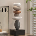 Stone sculpture with stacked elements – balance and calm