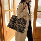 Leotard-Print Tote-Bag mit Goldketten-Detail