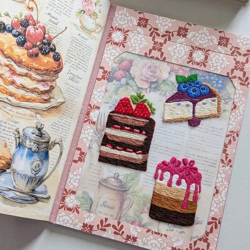 Handmade Recipe Book – Splash-Proof Pages & Embroidered Cover