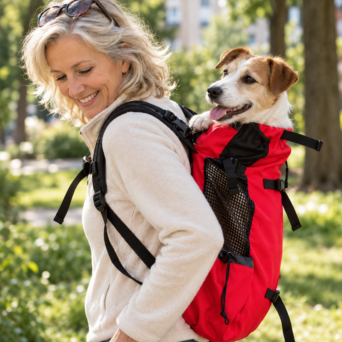 Hundetrage Rucksack mit atmungsaktivem Gewebe