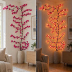 LED cherry blossom branch lights 1.6 m, 48 lights - warm white, with remote control