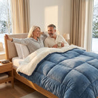 Steppbettdecke Winter 3-lagig – mit Lammfleece, extra warm
