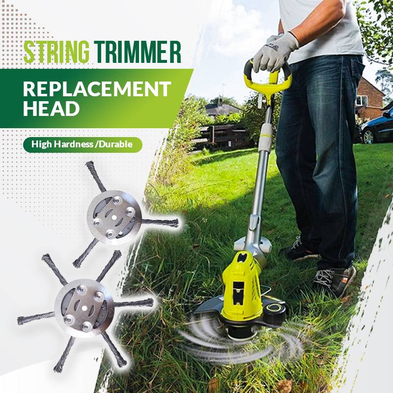 Brush cutter replacement head with metal blades