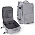 Travel backpack 35 L with USB port and shoe compartment