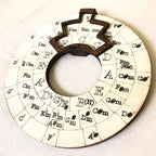 Chord Wheel Wood for Music Theory and Melodies