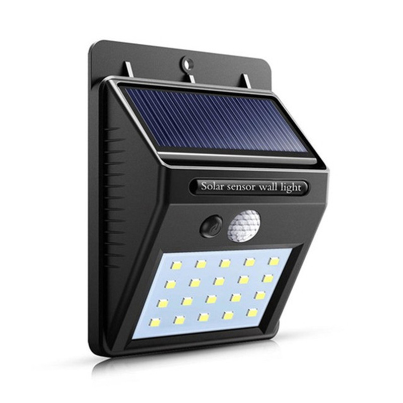 Solar LED wall light with motion sensor – waterproof