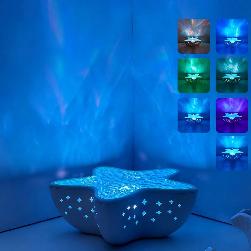 Star projector with 7 color changes and ocean effect