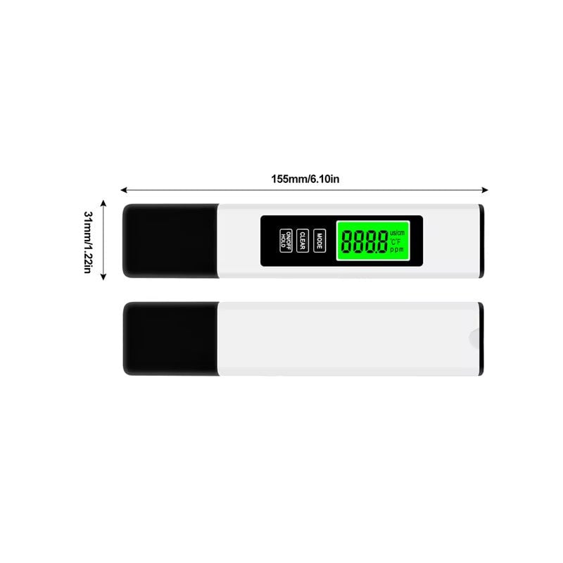 Digital water testing device 4-in-1 with titanium probe
