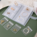 Jewelry Organizer Book with 30 Transparent Pockets