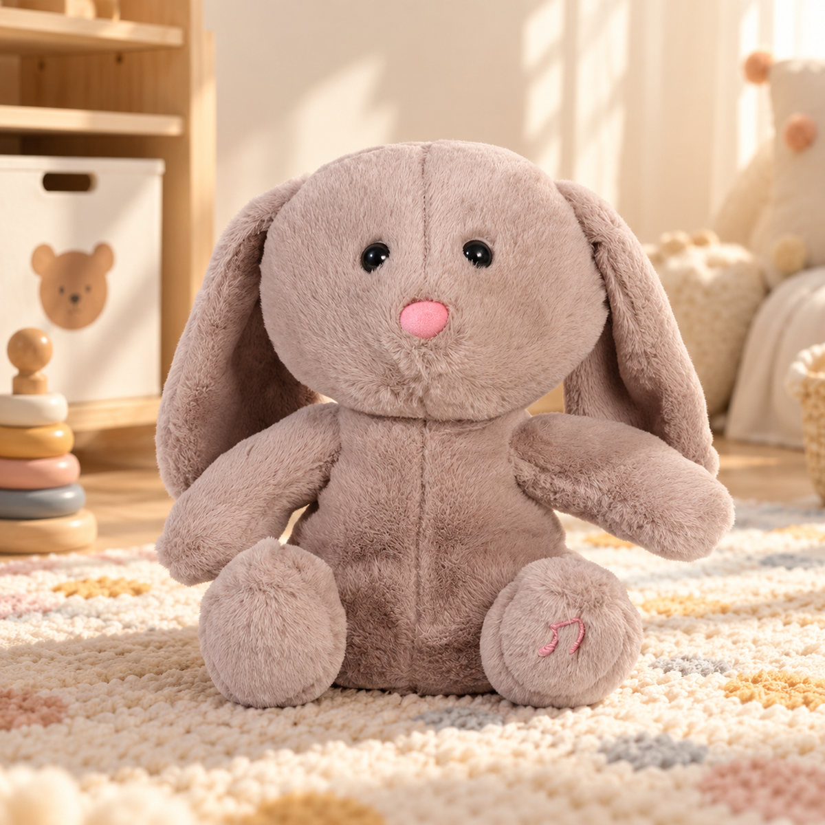Kuscheltier Hase mit Atemfunktion – Beruhigend für den Schlaf