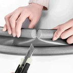 Door seal against drafts with double protection