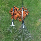 Teleskop-Gartenrechen mit verstellbarem Rechenkopf
