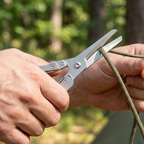 Compact Foldable Stainless Steel Scissors with Multitool Function