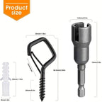 Stainless steel hook set with safety lock for string lights