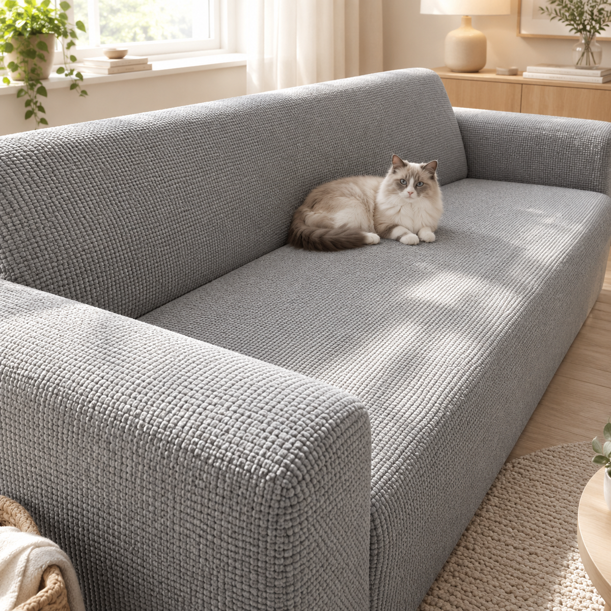 Sofahusse Elastisch mit Rutschschutz