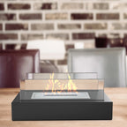 Table fireplace for terrace and balcony with bioethanol