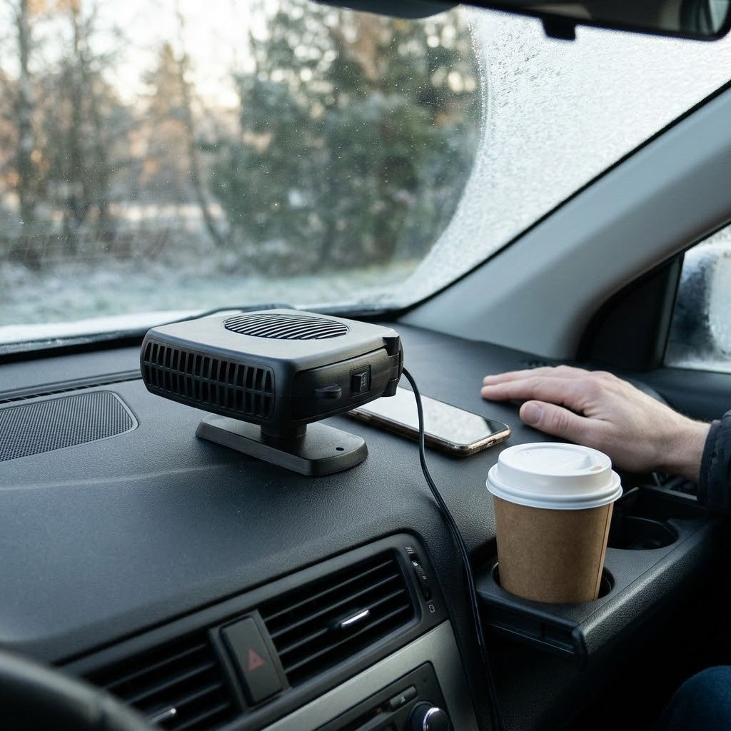 Car heater fan for the cigarette lighter – Compact windshield defroster & auxiliary heater