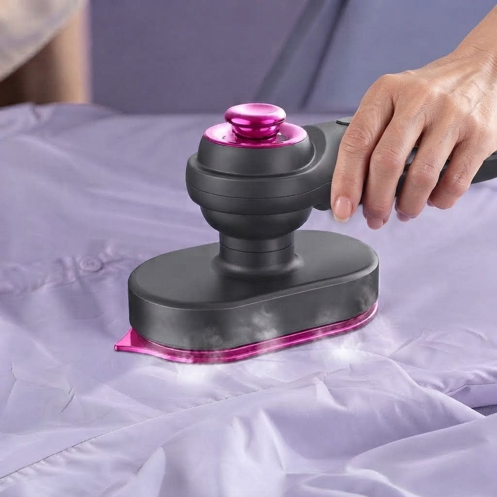 Portable handheld steam iron for wrinkle-free clothes – Steam & dry ironing