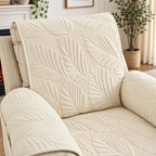 Sesselschoner Relaxsessel Blattmuster Mikrofaser