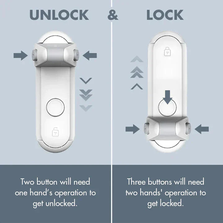 Child Safety Lock – No Drilling, Sticks in Seconds