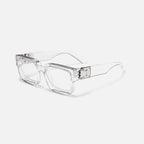 Sonnenbrille mit eckigem Rahmen und Metalldetails