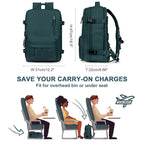 Travel backpack 35 L with USB port and shoe compartment