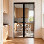Magnetic door screen against insects – Closes automatically