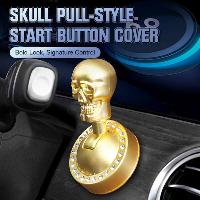 Start-Knopf Abdeckung Totenkopf Metall mit Strass