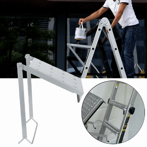 Steel Ladder Platform – Secure Stand on Any Ladder