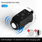 Bicycle light with horn USB rechargeable