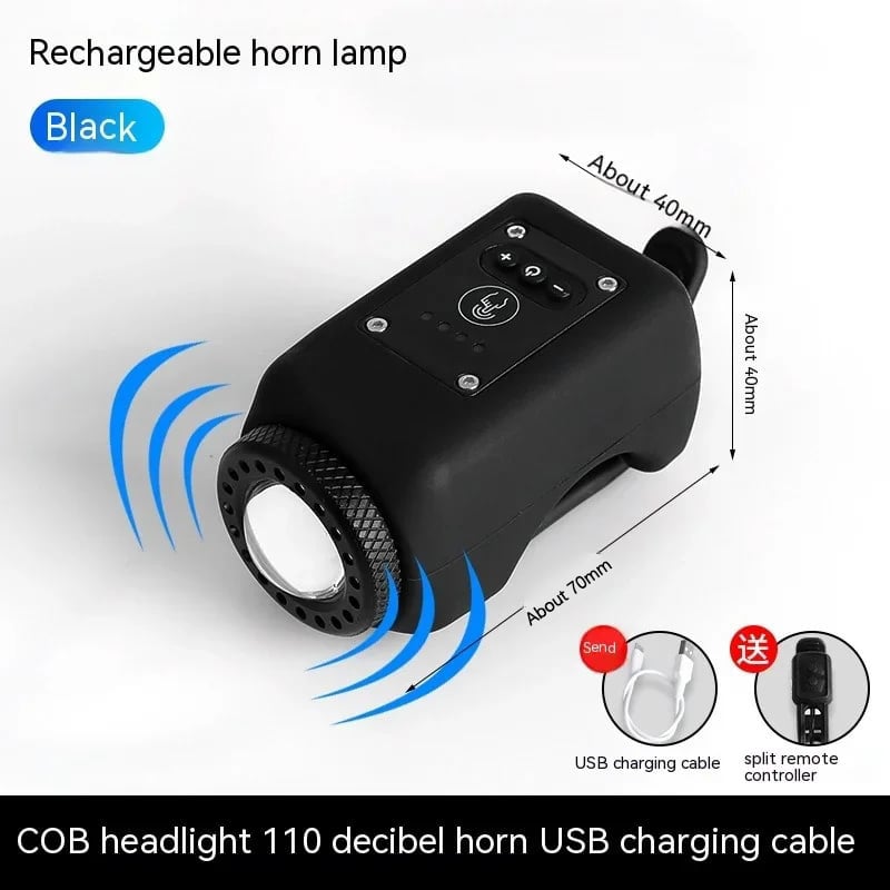 Bicycle light with horn USB rechargeable