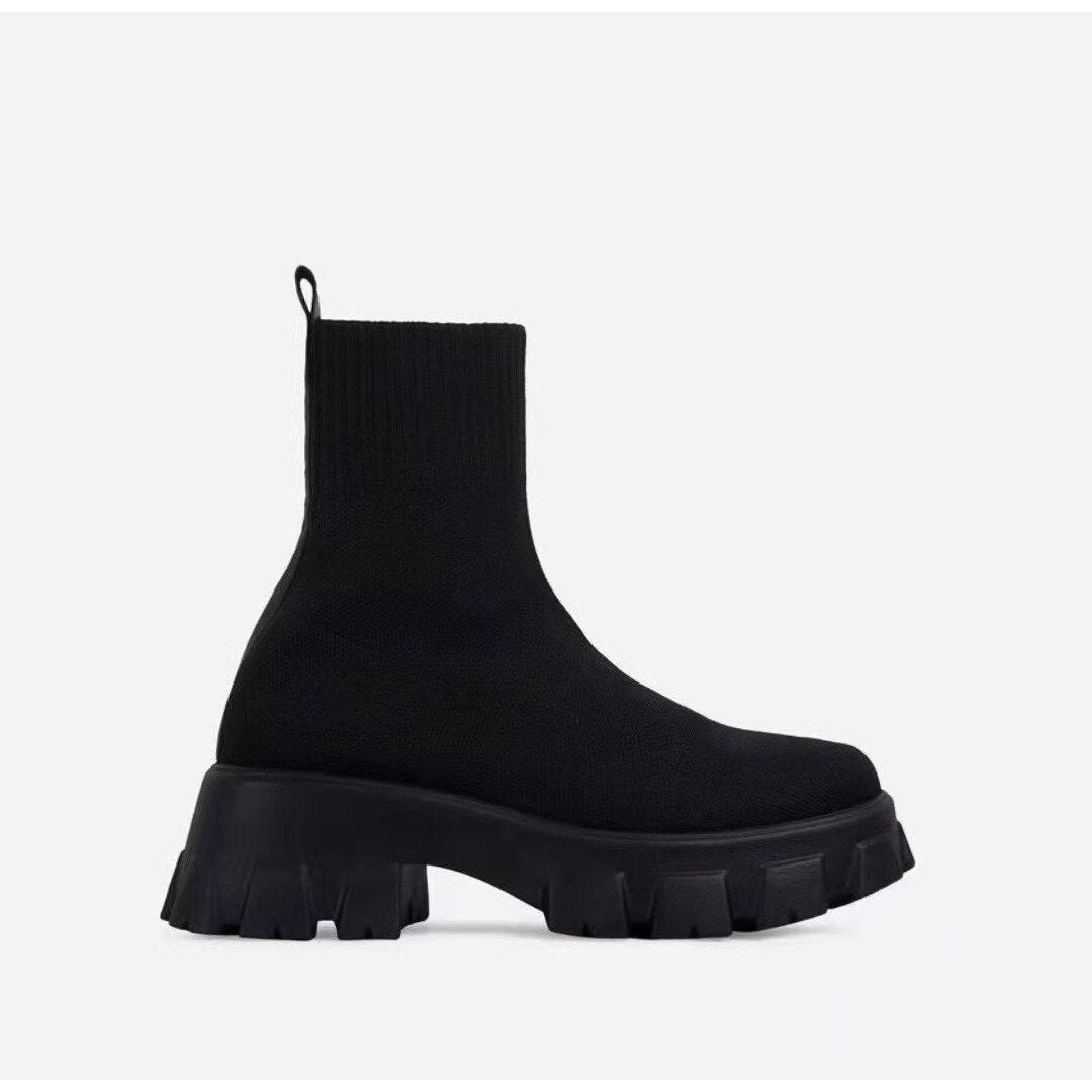 Chelsea Boots Damen mit dicker Sohle