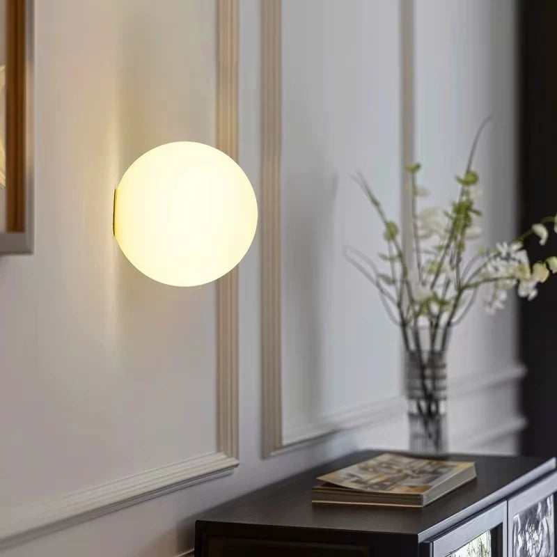Wandlampe Glas rund mit G9-Fassung – Moderne Kugelform