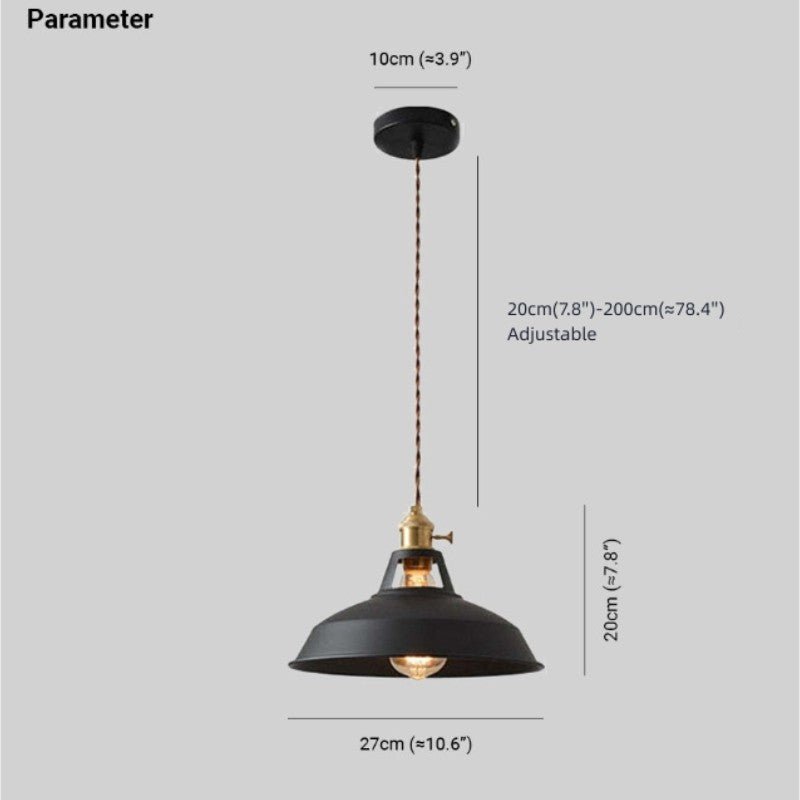 Pendelleuchte Industrial mit Metallschirm