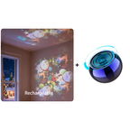 LED projector with rotating light effects
