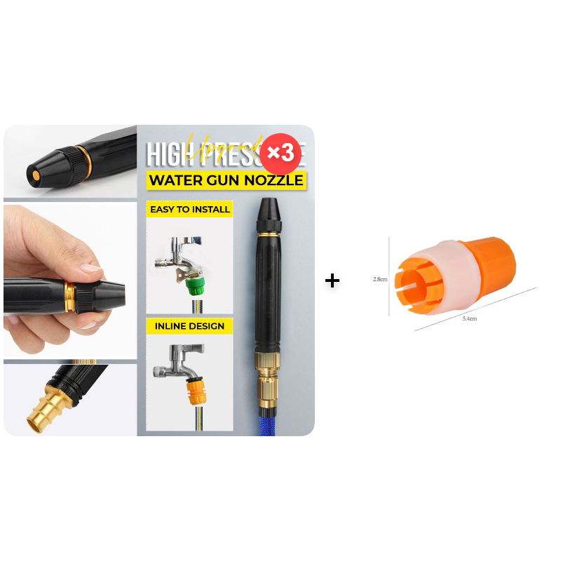 High-Pressure Water Gun Nozzle with Adjustable Spray Modes