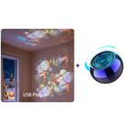 LED projector with rotating light effects