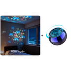 LED projector with rotating light effects
