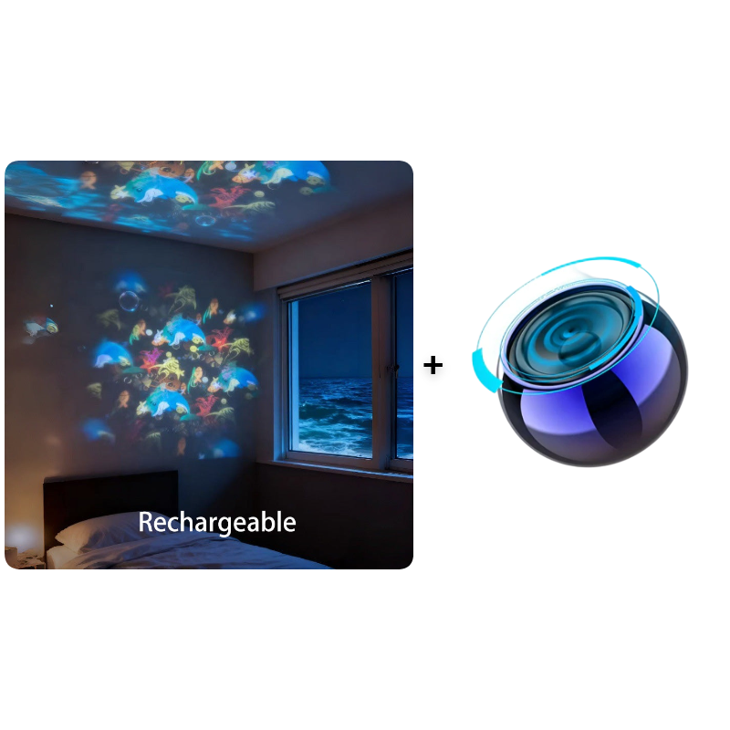 LED-Projektor mit rotierenden Lichteffekten