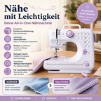 Mini-Nähmaschine mit 12 Stichen – kompakt & robust