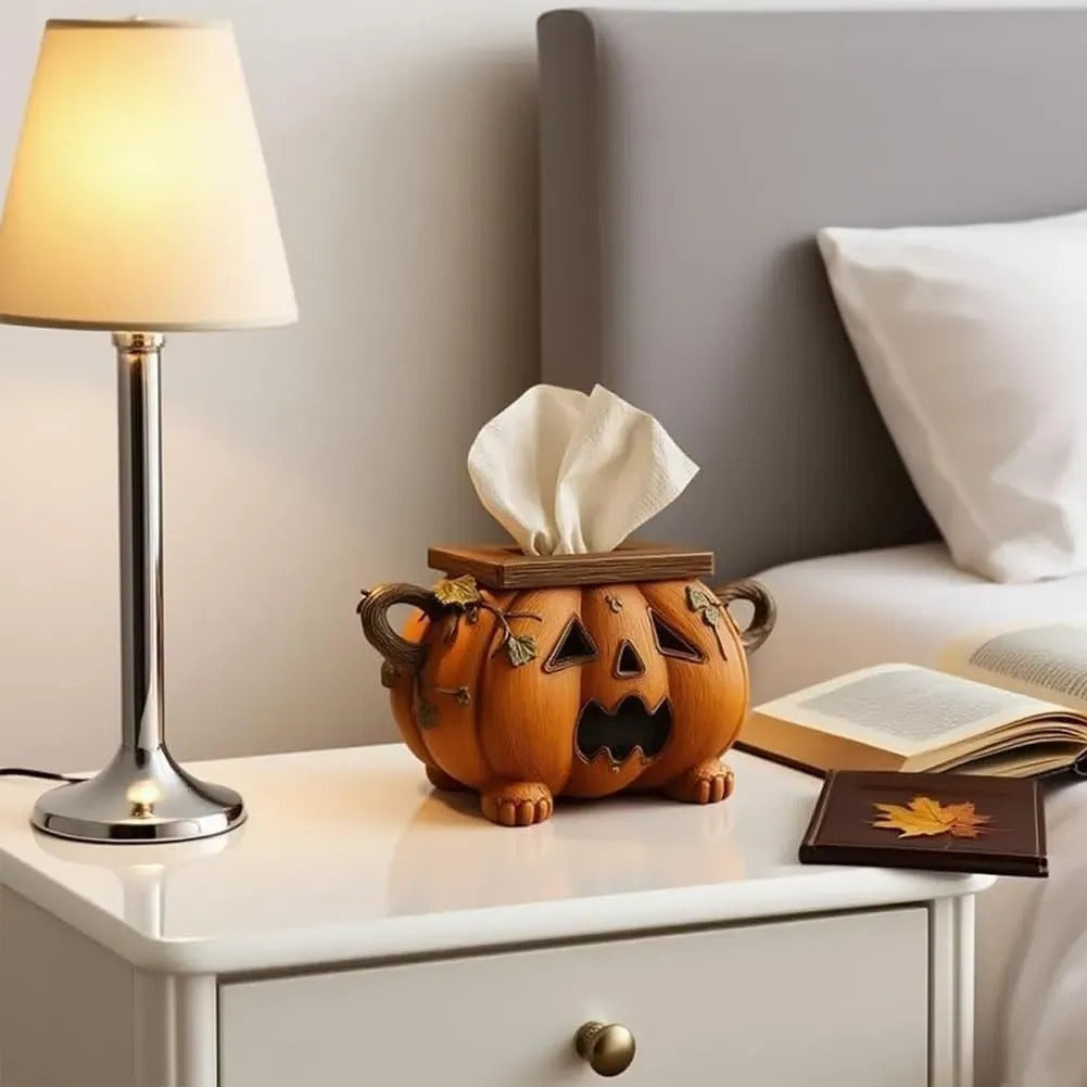 Kürbis Taschentuchbox Deko für Halloween